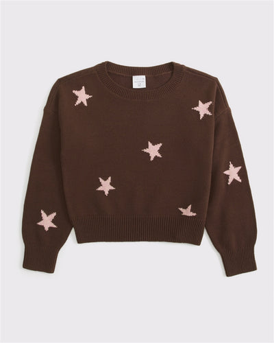 star graphic crew sweater