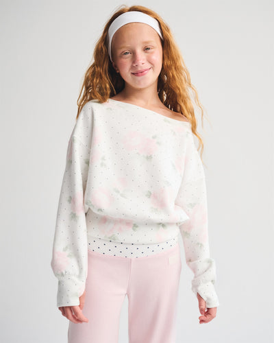 off-the-shoulder sweatshirt