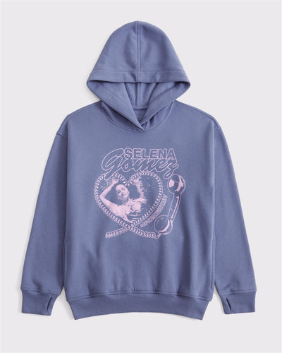 Legging-Friendly Selena Gomez Graphic Popover Hoodie