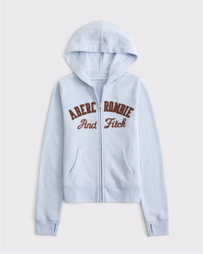 graphic logo full-zip hoodie