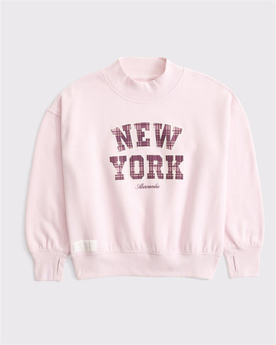 logo mock neck sweatshirt