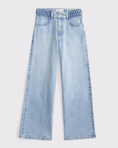 high rise wide leg jeans