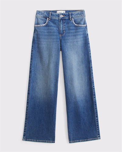 high rise wide leg jeans