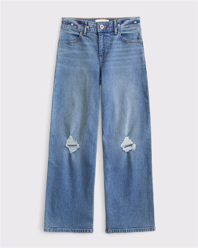 high rise wide leg jean