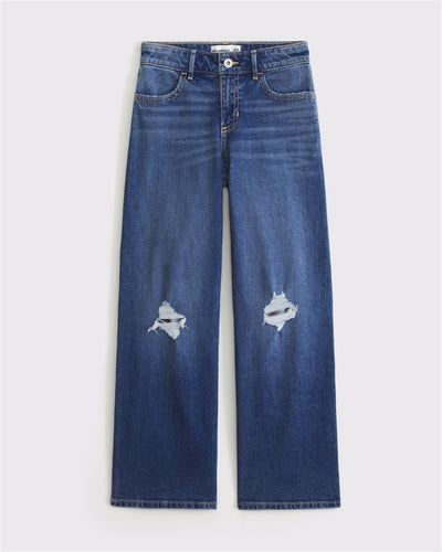 high rise wide leg jeans