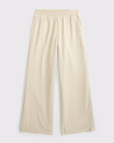 ultra wide leg gauze pants