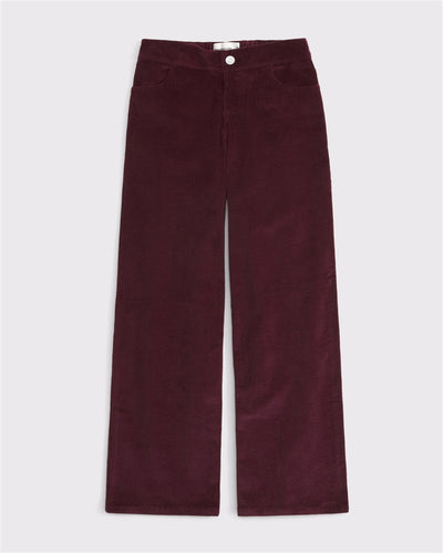 corduroy low rise baggy pull-on pant