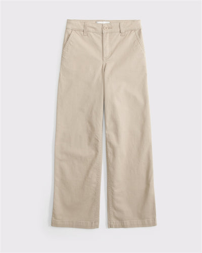 high rise wide leg uniform pant