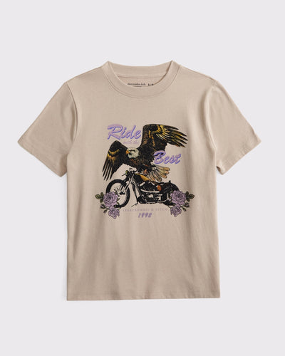 oversized graphic logo tee
