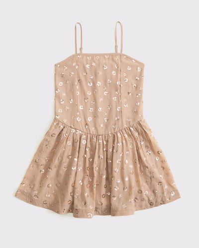 Sequin Drop-Waist Mini Dress