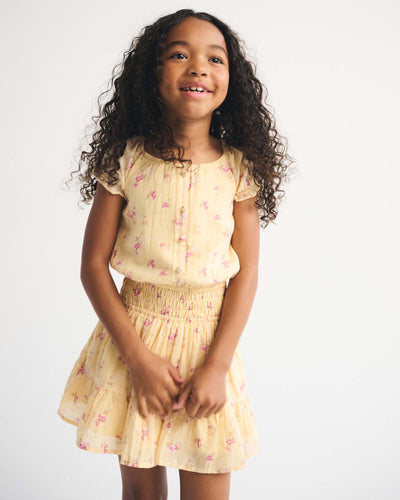 boho smocked waist mini dress