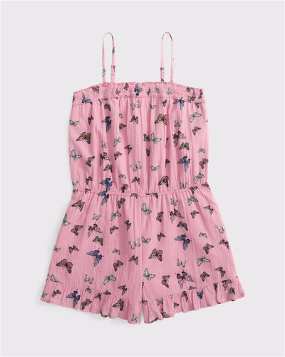 smocked tube top romper
